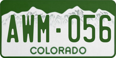 CO license plate AWM056