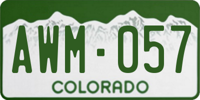 CO license plate AWM057