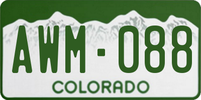 CO license plate AWM088