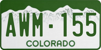 CO license plate AWM155