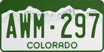 CO license plate AWM297