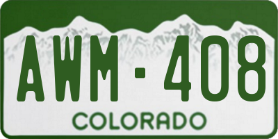 CO license plate AWM408