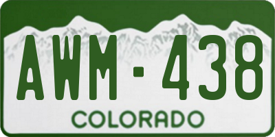 CO license plate AWM438