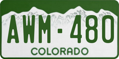 CO license plate AWM480