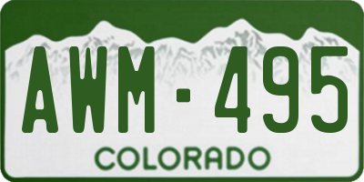 CO license plate AWM495