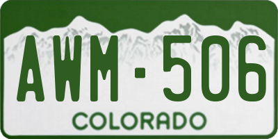 CO license plate AWM506