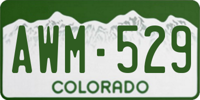 CO license plate AWM529
