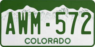 CO license plate AWM572