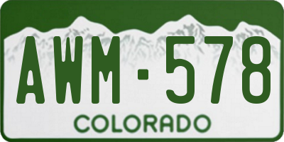 CO license plate AWM578