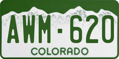CO license plate AWM620