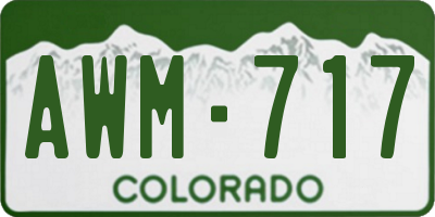 CO license plate AWM717