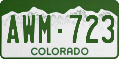 CO license plate AWM723