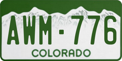 CO license plate AWM776