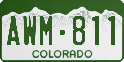CO license plate AWM811