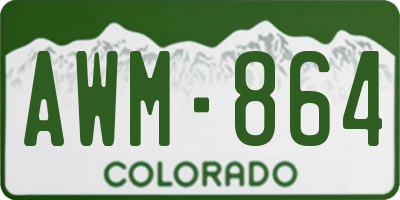 CO license plate AWM864