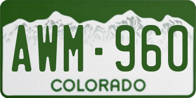 CO license plate AWM960