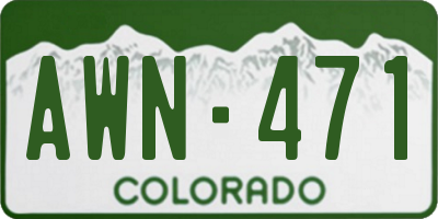 CO license plate AWN471