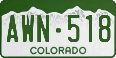 CO license plate AWN518