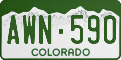 CO license plate AWN590