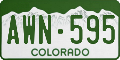 CO license plate AWN595