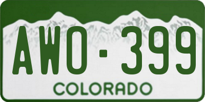 CO license plate AWO399