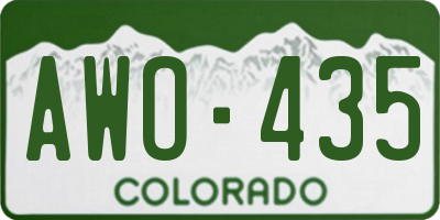 CO license plate AWO435
