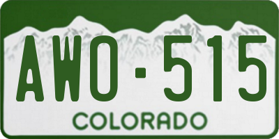CO license plate AWO515