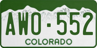 CO license plate AWO552