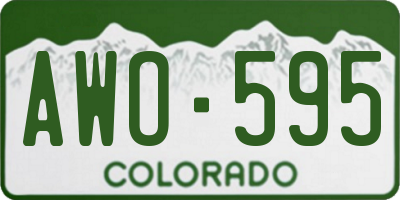 CO license plate AWO595