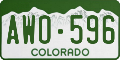 CO license plate AWO596