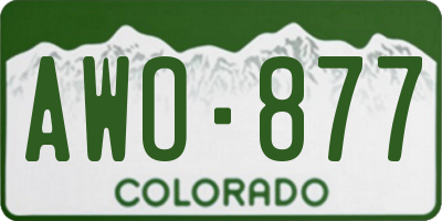 CO license plate AWO877