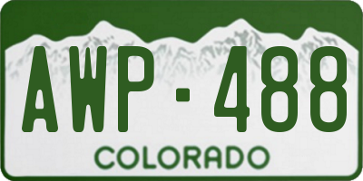 CO license plate AWP488