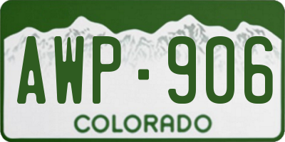 CO license plate AWP906