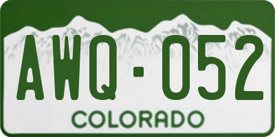 CO license plate AWQ052
