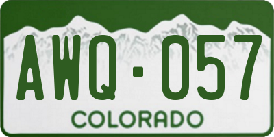 CO license plate AWQ057