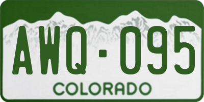 CO license plate AWQ095