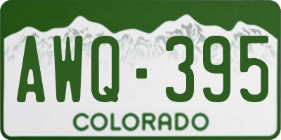 CO license plate AWQ395