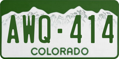CO license plate AWQ414