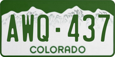 CO license plate AWQ437