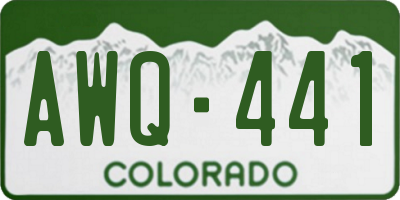 CO license plate AWQ441