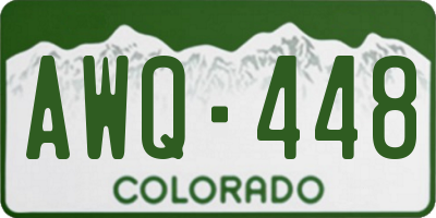 CO license plate AWQ448