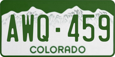 CO license plate AWQ459