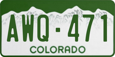 CO license plate AWQ471