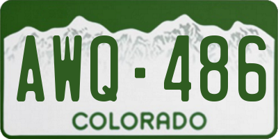CO license plate AWQ486