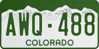 CO license plate AWQ488