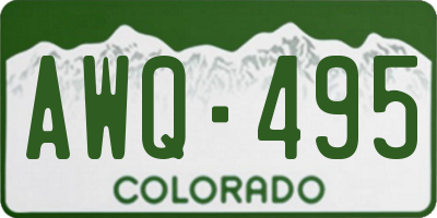 CO license plate AWQ495