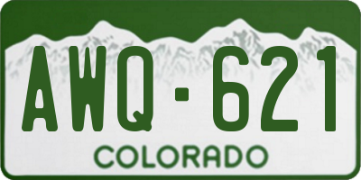 CO license plate AWQ621