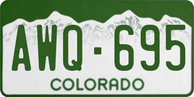 CO license plate AWQ695