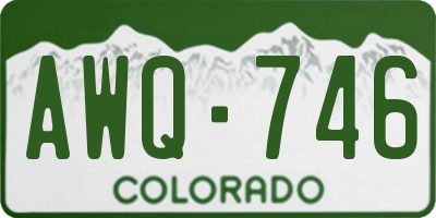 CO license plate AWQ746