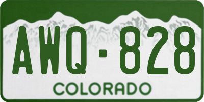 CO license plate AWQ828